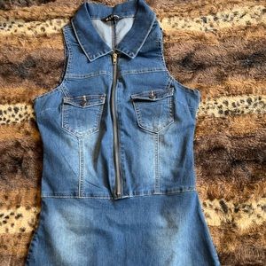 Denim bodysuit